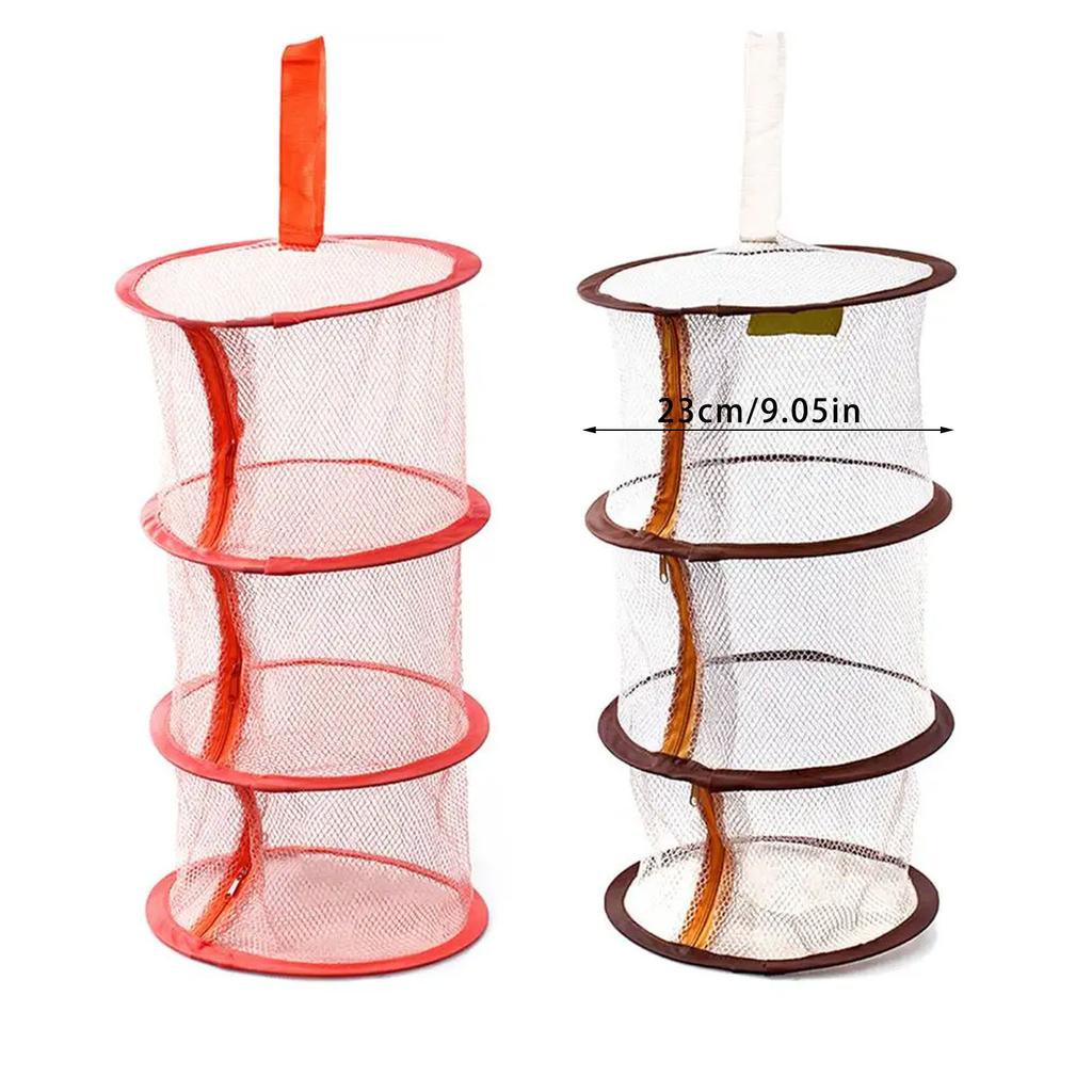 Cesta de Secado para Sujetadores con Cremallera a Prueba de Viento 3 Capas Red Colgante Cesta de Almacenamiento de Malla Organizador Cesta de Secado Colgante para Ropa Sujetadores