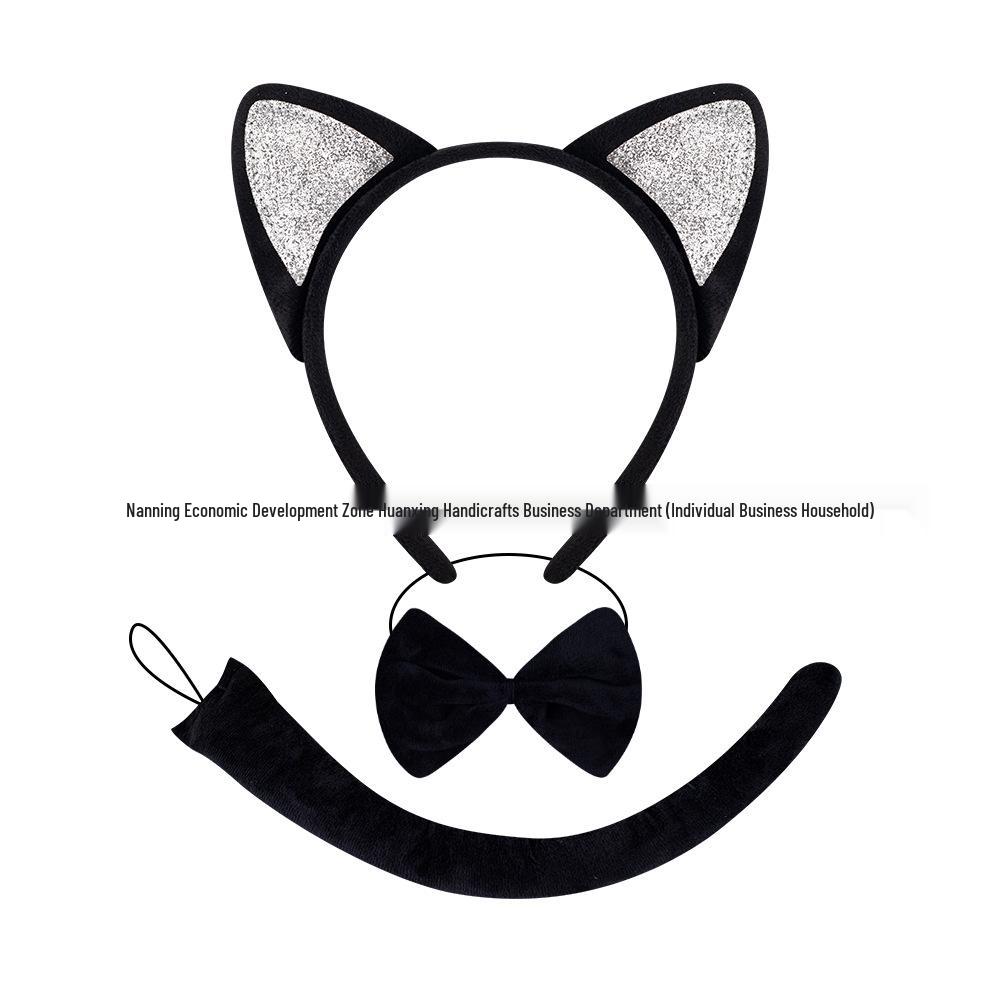 Child's Halloween Plush Cat Ear Headband