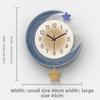 LED Light Wall Clock Dining Room Living Moon The Earth Modelling Silent Movement Bedroom Clock Wall Decoration Home Gifts