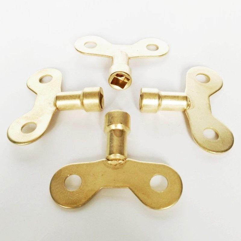 2X Kühlerentlüftungsschlüssel Vierkantschlüssel Messing Verriegelter Wasserhahn Wasserschlüssel Schalter Außenwasser Spezial Eisen Wasserhahn Schlüssel