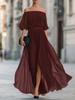 Nuovo vestito estivo sexy da donna in chiffon plissettato senza spalle 2026