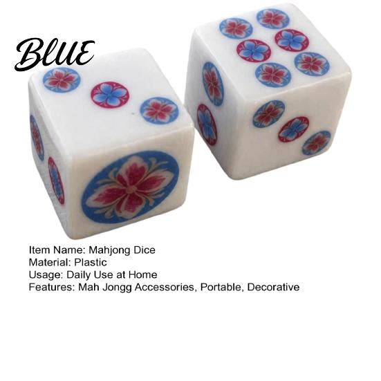 Board Game Dice Game Portable Mahjong Decorative Set 2Pcs 25MM for Table Casino Theme Party Mah Jongg Accessories Gift