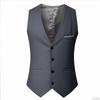Spring/summer Man Suit Vest Sleeveless Vest with Adjustable Waist Single Breasted Solid Color Business Suit Vest Wedding