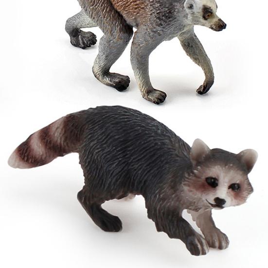 Animal Model Simulated Detailed PVC Forest Animal Raccoon Model for Kids