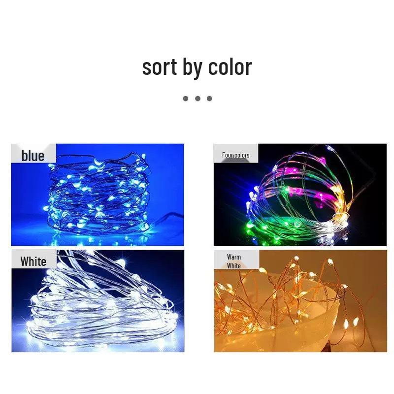 Outdoor Solar LED Fairy Lights: Copper Wire with 8 Modes - Perfect for Birthday and Courtyard Decor