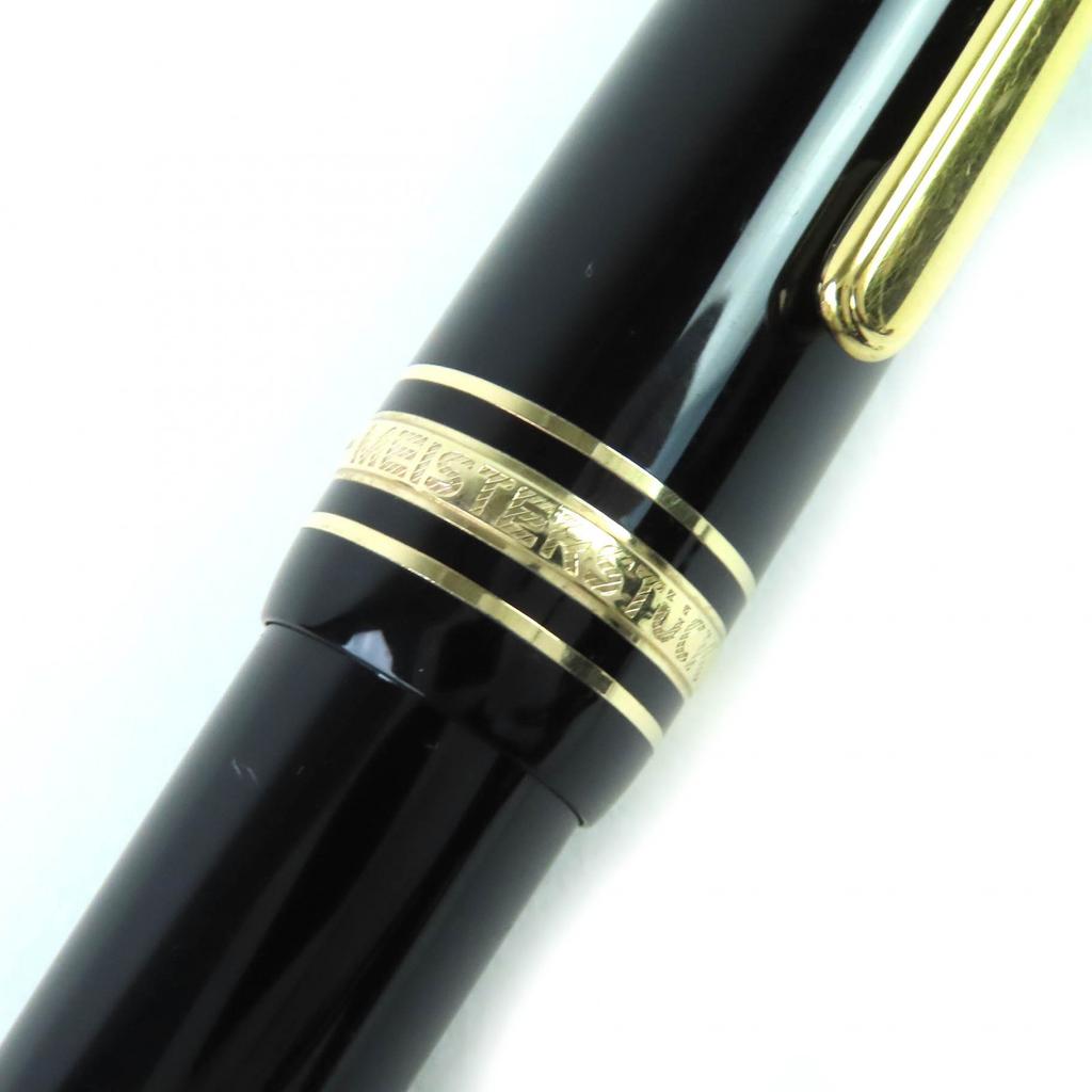 Very Good MONTBLANC Ballpoint Pen Meisterstückle Grand Twist Type Black Gold Used