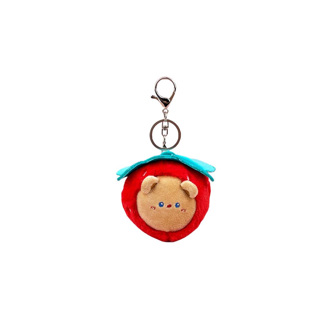 Adorable Cute Animal Keychain Plush Doll With Charming Fruit Design Ideal For Girls