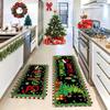Christmas Cookies Tree Red Color Floor Mat Home Kitchen Non-slip Mat Merry Christmas Decoration for Home Happy New Year 2026