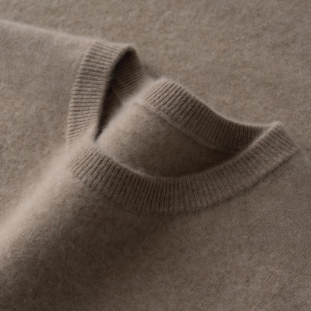 Pull en Cachemire pour Homme: Pull Col Rond Bas, Style Décontracté Chic pour l'Automne/Hiver 2025