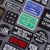 Schwarzer Aufnäher mit Slogan Bügelaufnäher für Kleidung DIY Stickerei Applikation Schmelzkleber Aufnäher DIY Bügelaufkleber Abzeichen