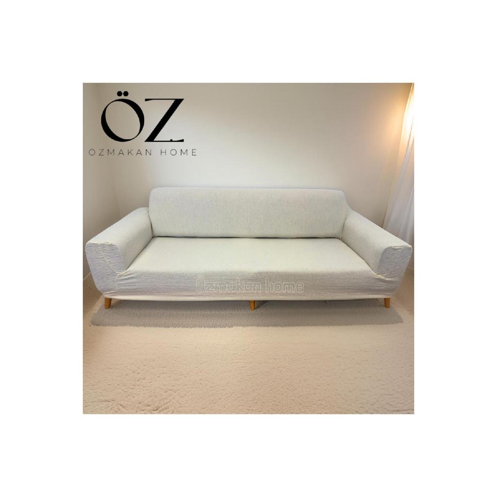 Jacquard 3-seater Sofa Cover, Sofa Bed Sofa Cover 1 Piece Stone Gray