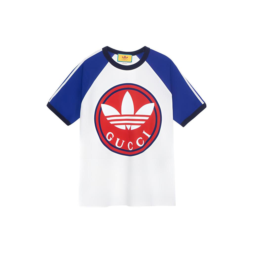 GUCCI x Adidas Originals SS23 T Shirt Men's Ivory White 722938-XJE1F-9221