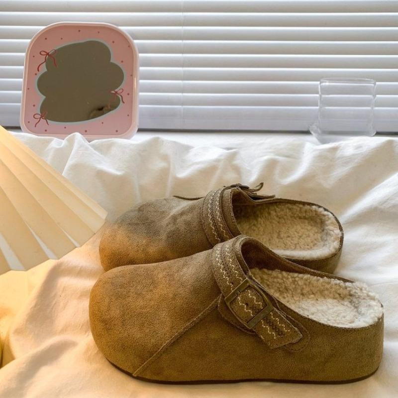 Baotou Dabiao Plus Woolen Women's Shoes - New Style Big-Toe Thick-Soled Slippers