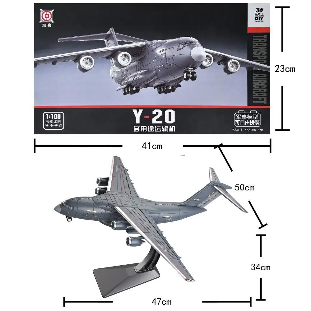 Créatif 1:Modèle d'avion de transport à l'échelle 100 TU-160 Y-20 Modèle de bombardier Conception détaillée Avion de chasse Cadeaux pour garçons