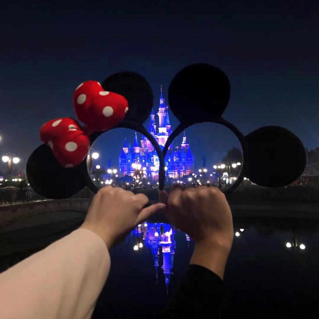 [Bookworm] Mickey Mouse Headband, Disney Headband with Cute Mouse Ears, Perfect for Cosplay Parties, Halloween, Birthday Parties, Themed Events, and