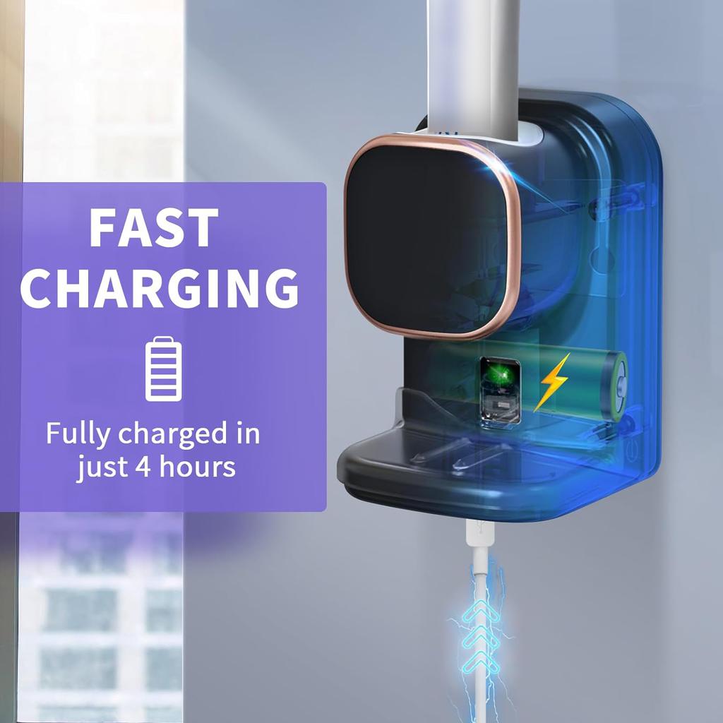 WIKHOSTAR Inteligentní dávkovač zubní pasty se 3 režimy Automatický senzor Elektrický nástěnný ždímač zubní pasty USB Odnímatelné příslušenství do koupelny