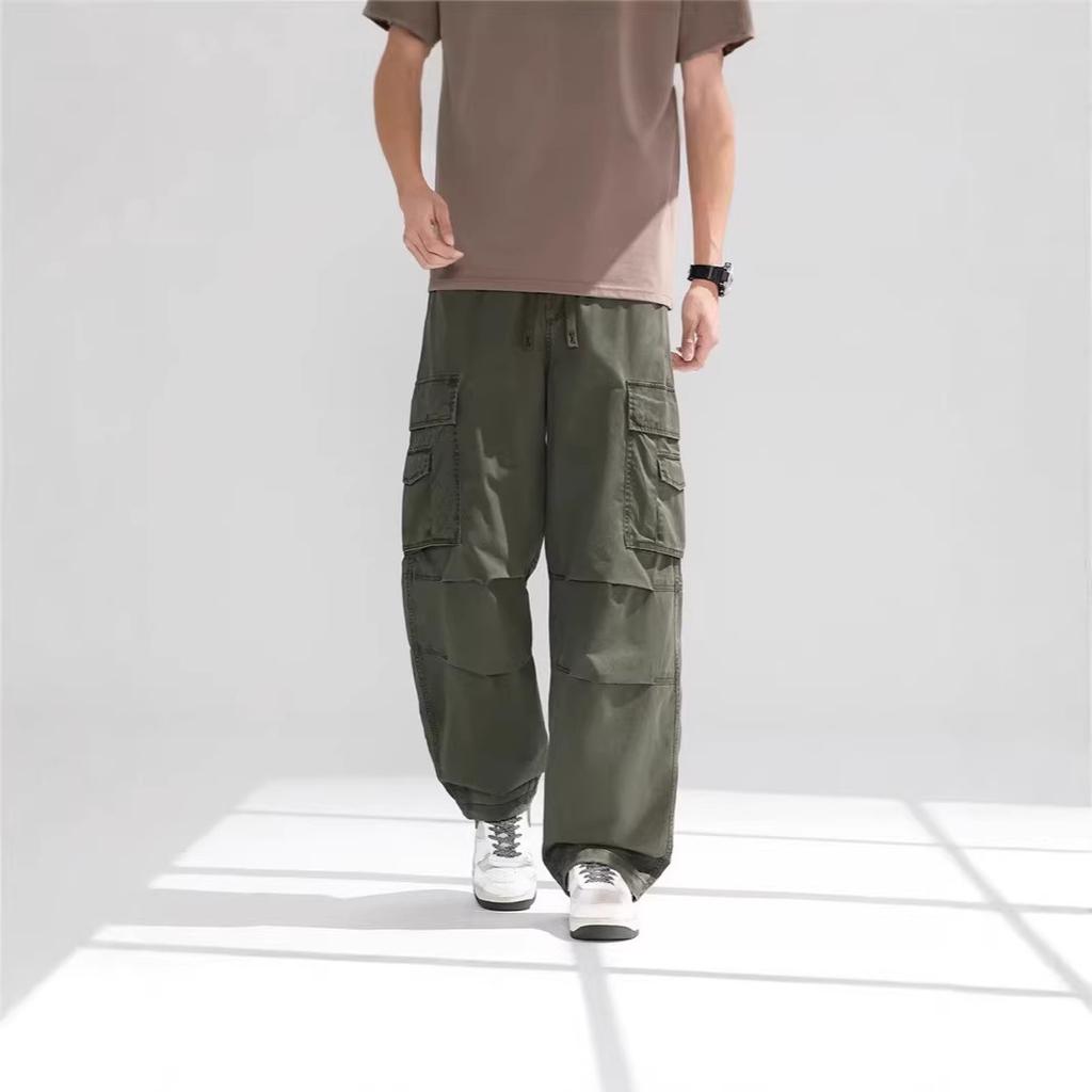 Men's new loose Japanese functional wind casual trendy brand multi-pocket overalls for
