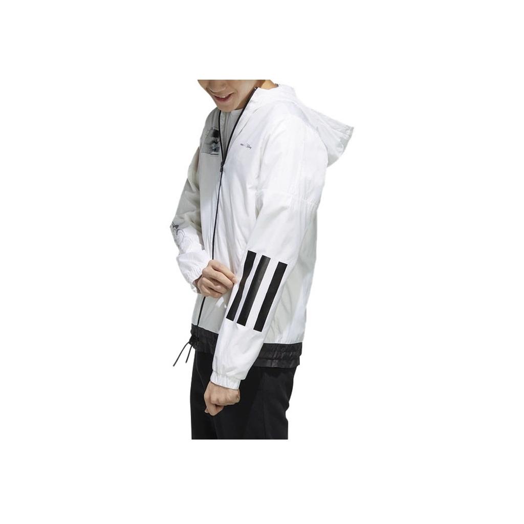 Adidas ניאו מיקי קז'ואל ספורט ג'קט קפוצ'ון גברים מעילים לבן EI4535