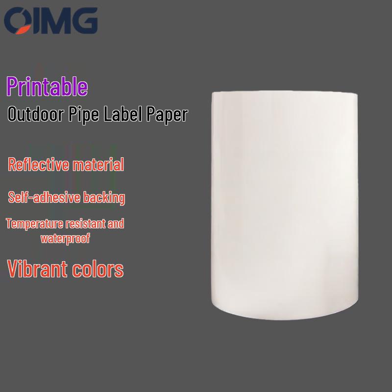 OIMG Printable Outdoor Pipe Warning Label Paper