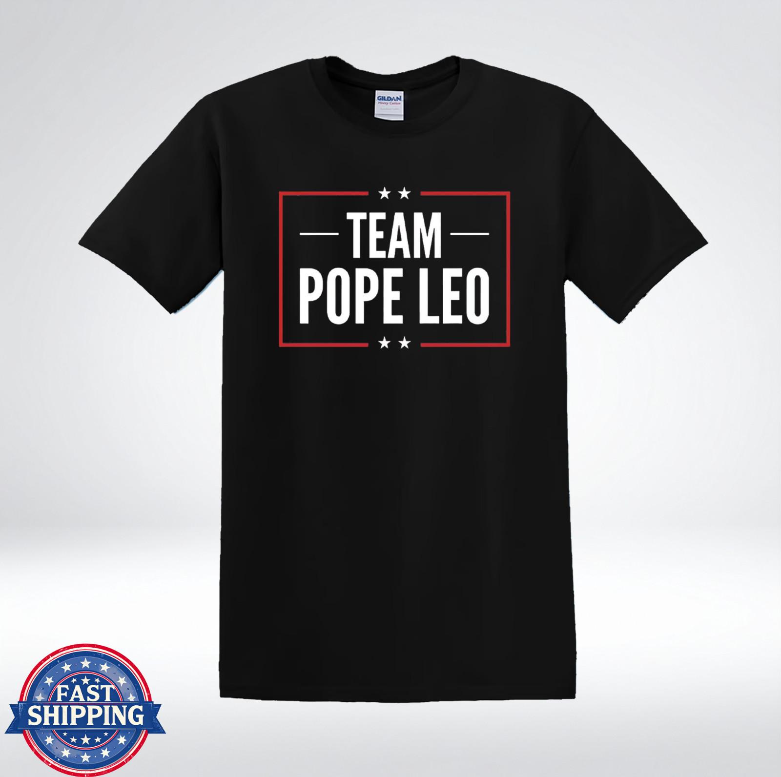 Team Pope Leo Shirt Catholic Supporter Faith Graphic T-Shirt L