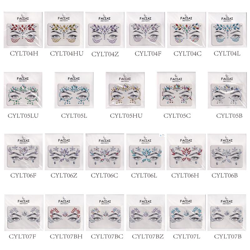 Silver Face Gem | Holographic Rhinestone Face Stickers | Festival & Party Face Decor .