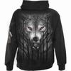 Spiral Direct Unisex Adult Forest Wolf Back Print Full Zip Hoodie