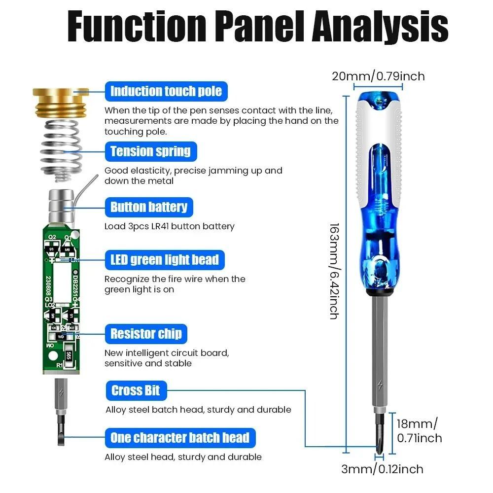 Continuity Voltage Battery Test Pencil Non-contact Inductive Voltage Detector Pen  Electrician