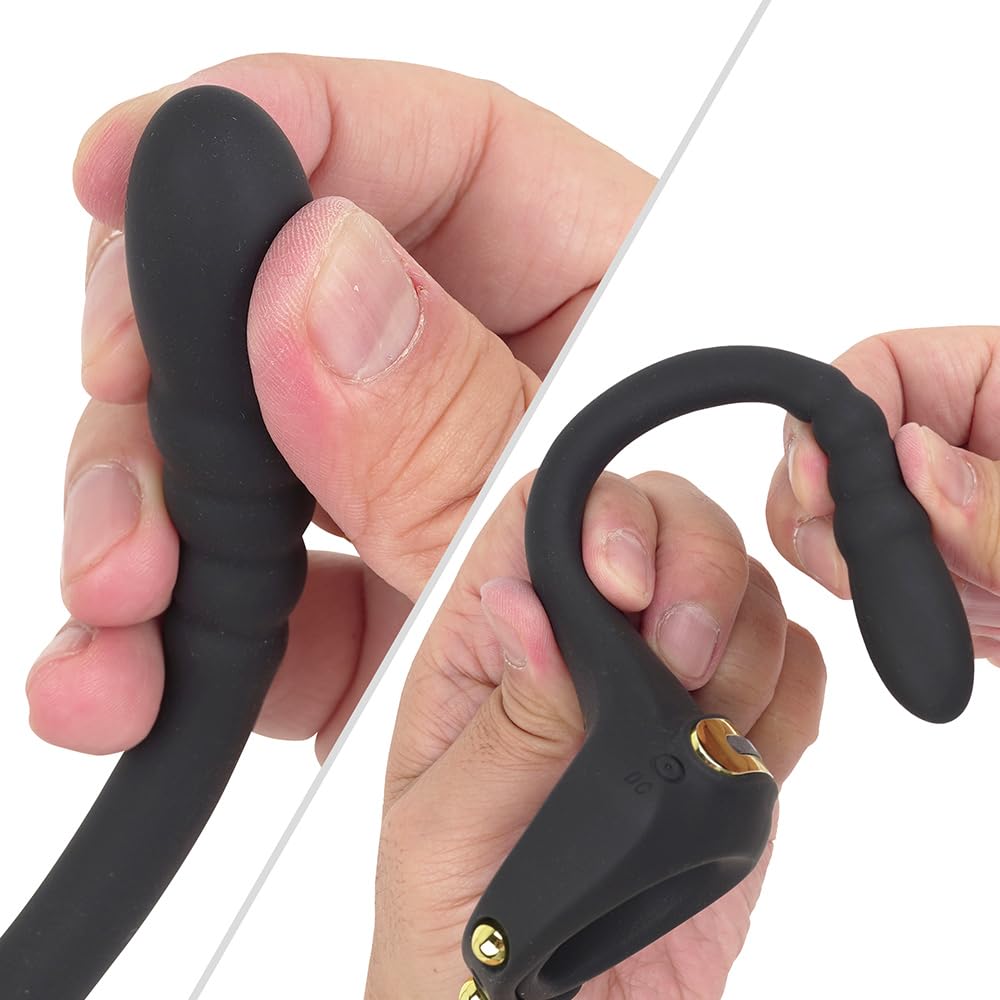 Andre Shop Anuscorpion Double 11 Vibration Remote Ring Beginner Double Stimulation of the Perineum and Slim Shaft Vibrating Plug Vibration, Modes,