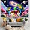 2D Colorful Galaxy Frog Backdrop for Trippy Art Style Events
