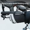 Rockbros Autumn Winter Gloves Touch Screen Bicycle Gloves Full Finger Keep Warm Gloves Mtb Road Warm Long Wrist Cycling Gloves