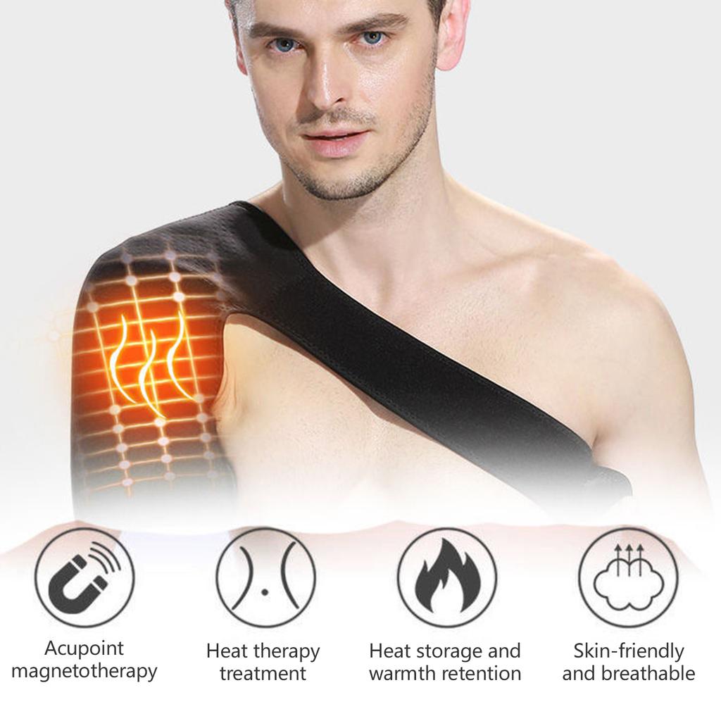 Self Heating Shoulder Strap Adjustable Thermal Shoulder Strap Relieve Cervical Fatigue Warming Shoulder Pad For Men And Women