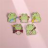 Niedliche Froschband Emaille-Pins Schmuck Einzigartige Tier-Musiker-Broschen Revers-Abzeichen für Kinder und Freunde Schmuckgeschenk