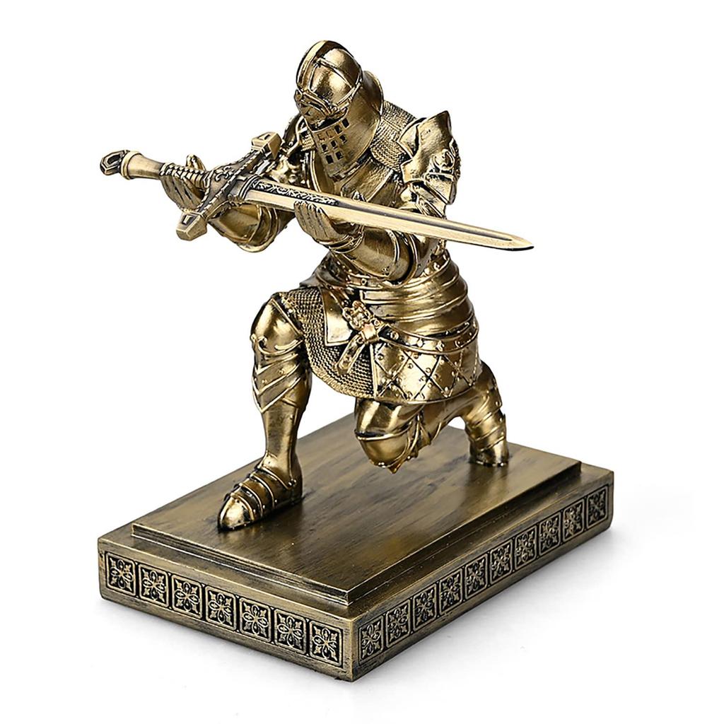 HDMbigmi Guard Knight Pen organizér na pero a pryskyřičná tužka dárek do kanceláře nebo domácnosti královský držák, stojan, příslušenství, držák, (Bronz)