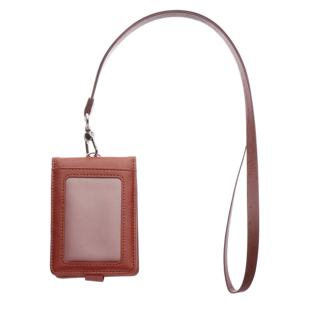 Solid Color Work Card Holders With Lanyard ID Card Cover Name Badge Holder  Office Supplies