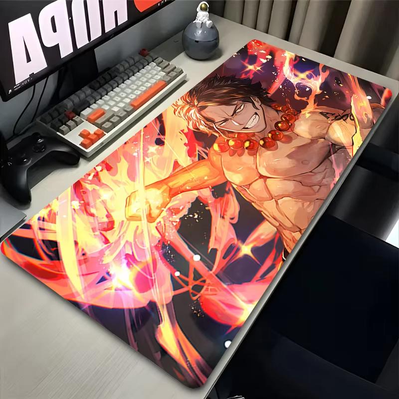 Gaming Mousepad Large Computer Gamer Mouse Pad Office Laptop One Piece Ace Natural Rubber with Locking Edge Gaming Mouse Mat
