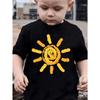 European Sizes SKETCH SUN Printing Versatile Comfort Breathable Round Neck Short T-shirt for Kids Clothes Boys