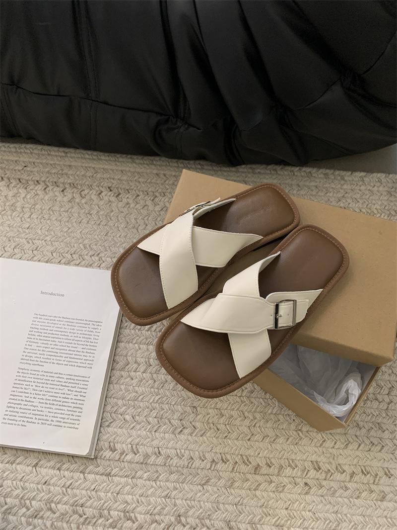 

Лето 2024, новые женские дизайнерские брендовые тапочки на плоской подошве, тканые удобные женские туфли, повседневные тапочки на нижней подошве, женская обувь 35