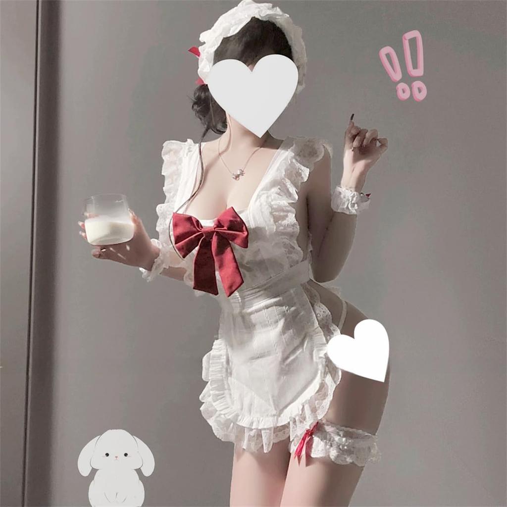 Maid Naked Sexy Maid Halloween Lolita Free Black [WhimsiNova] Outfit, Apron, Cosplay, Lingerie, Babydoll, Cute, Lace, See-through, Uniform, Extreme,
