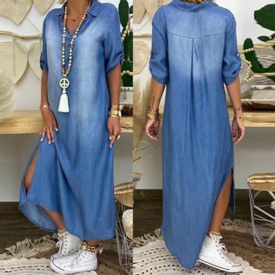 Damenmode, große Damen-Jeanskleider, Freizeitkleider