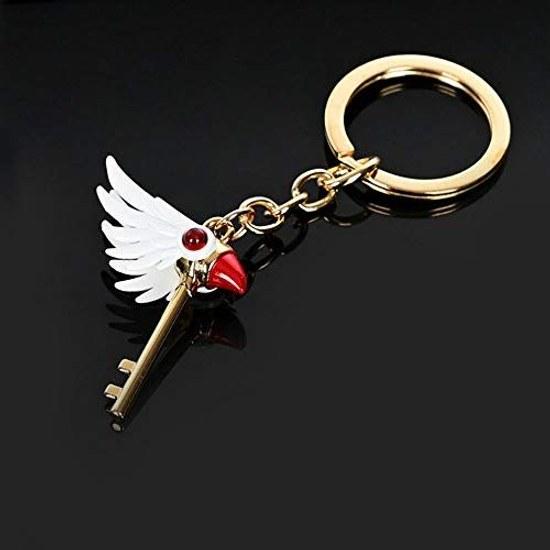 Cardcaptor Sakura Necklace Ladies Keychain Fashion Bird Pendant Anime Magic Stick Cosplay Props Girls Gift