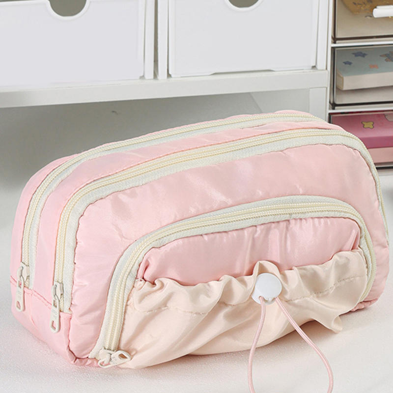 Large Capacity 3 Layered Pencil Bags Kawaii Front Pocket Pencil Pouch School Stationery Gifts Creative Pencil Case