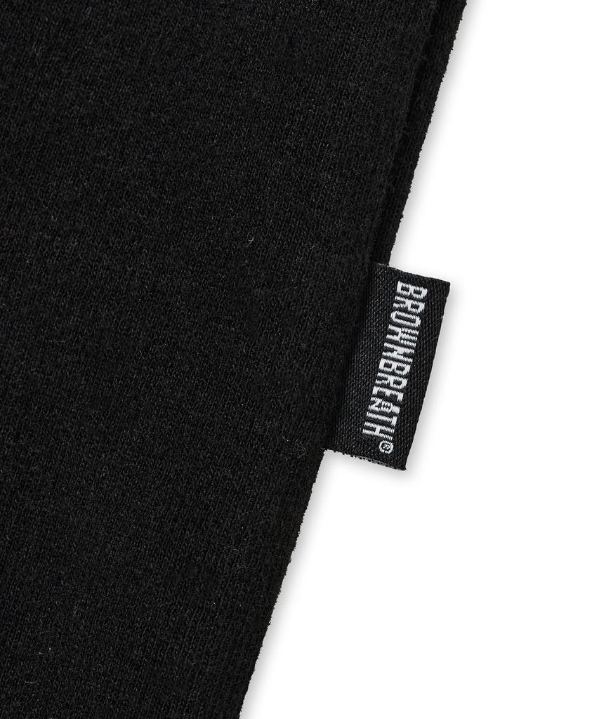 BROWNBREATH Stamp Mesh Tag Tee - Black