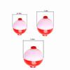50pcs Fishing Bobbers 1 Inch Snap On Float Red and White Bobbers Push Button Round Buoy Floats Fishing Tackle