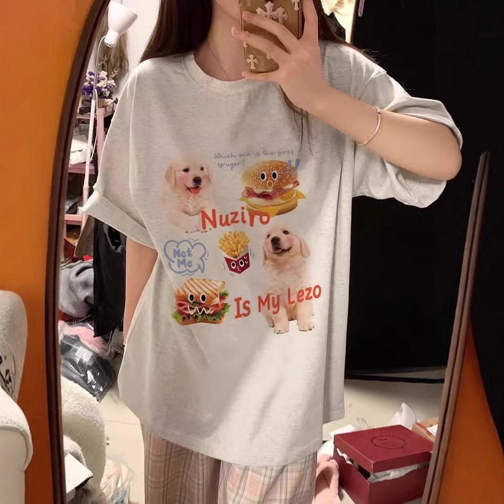 Summer Women's T Shirt funny cartoon Print Casual Short Sleeve T-Shirts Fashion Streetwear Crew Neck Pullover Female loose women Clothing