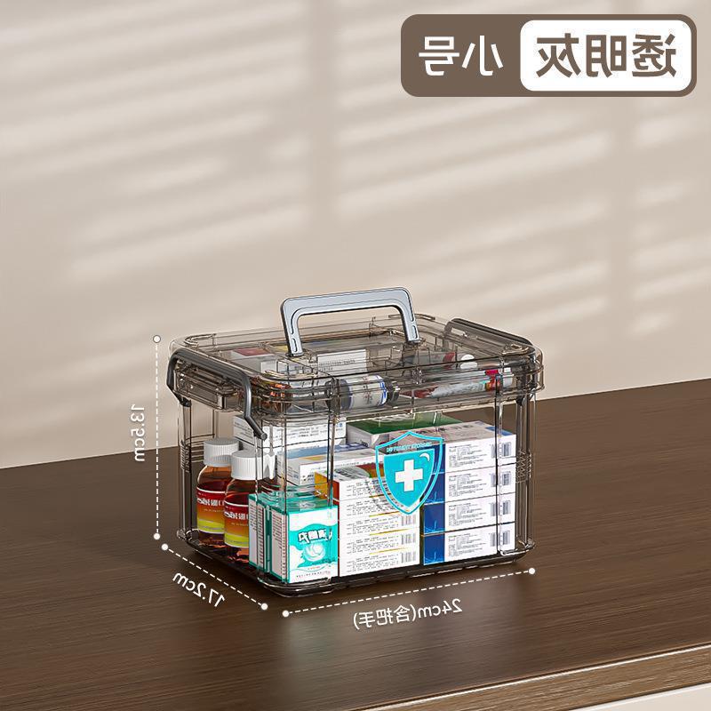 Portable Multi-Layer Medicine Box - Household Large Capacity Transparent Pill Organizer