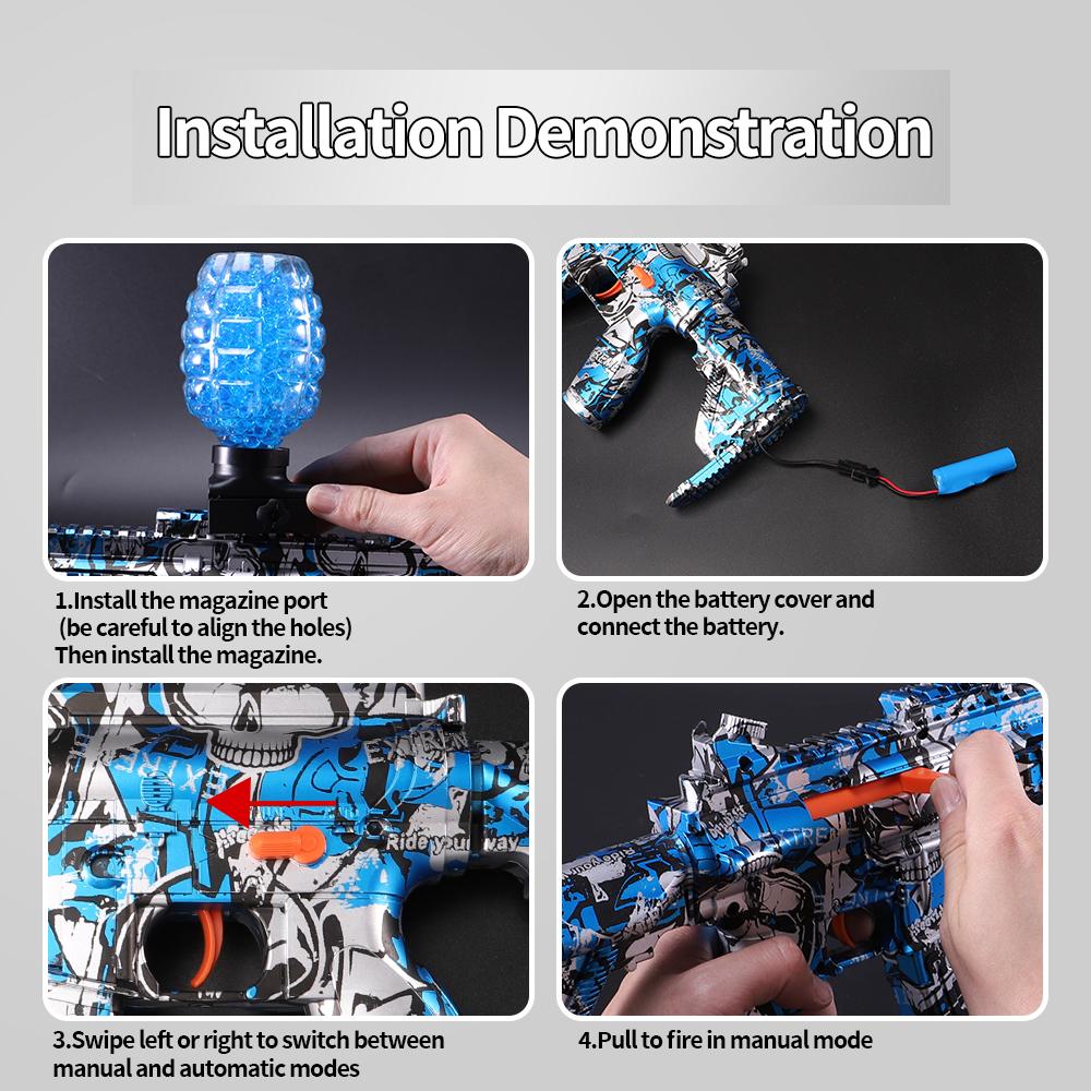 Hochgeschwindigkeits-M416 Elektrischer Ballblaster - Ideal für Kinder- und Erwachsenenunterhaltung, Wiederaufladbar - Perfekt für Outdoor-Spielpartys