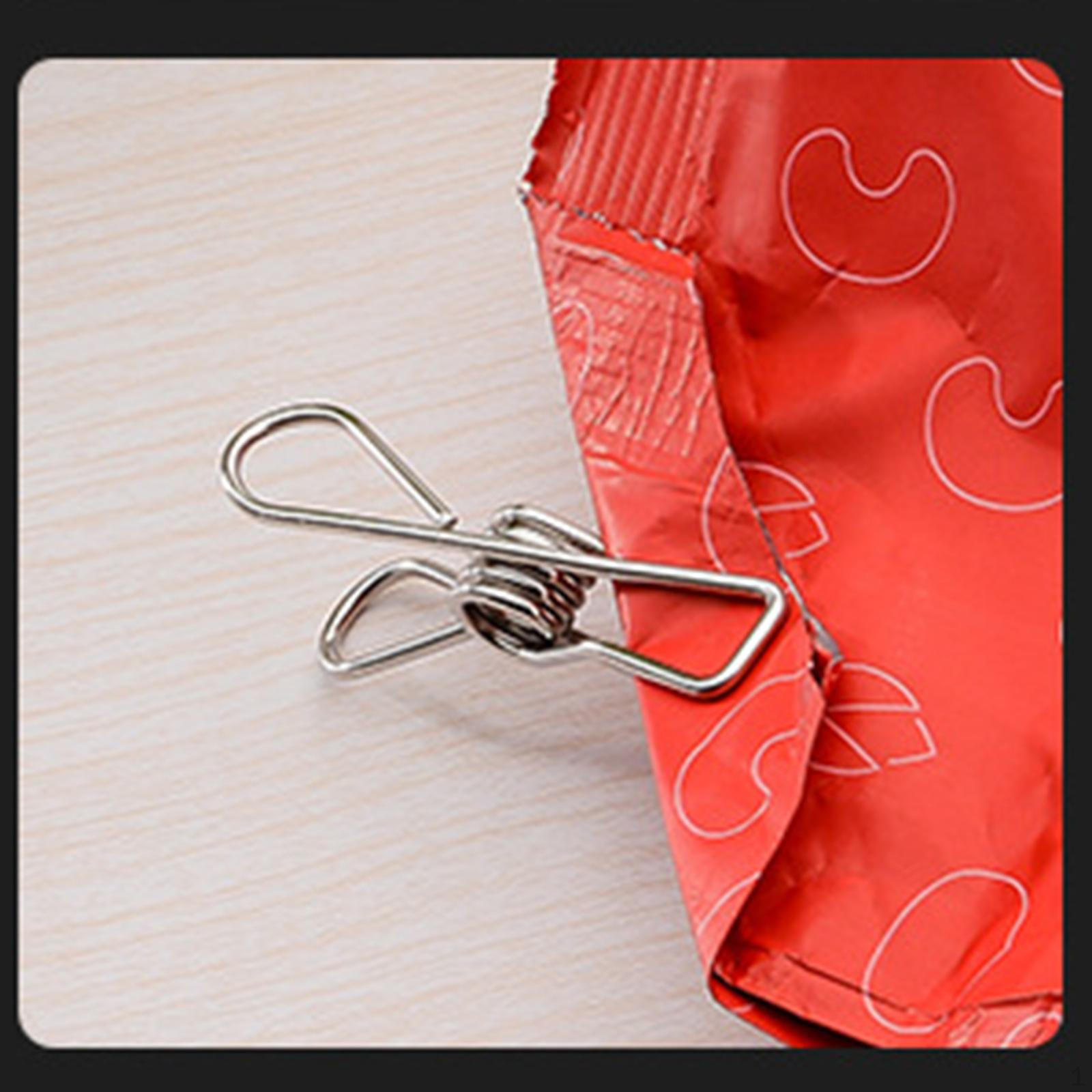 

Stainless Steel Clothes Pins Metal Hook Clips Home Decoration Window Windproof Wire Pegs Clothespins 6cm срібний