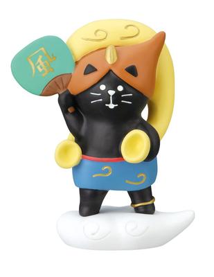 Decore Fujin 57 X 30 X Black Cat, Approx. 70mm, ZCB-51423,