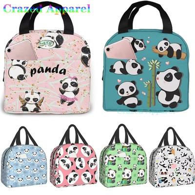Różowa słodka panda termiczna bento lunch box kawaii lunch torby małe pojemniki na przekąski torba lunch box izolowany pakiet lodu