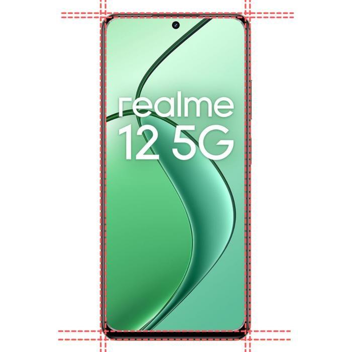 Härdat glas - Phonillico® - Realme 12 5G - 2-pack - Reptåligt - Skärmskydd